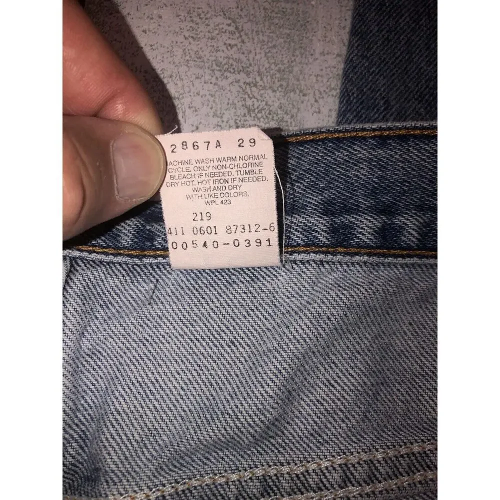 Vtg Levi's 540 Relaxed Fit Blue Jeans Mens Size 40x29 Measured 90’s Brown Tab